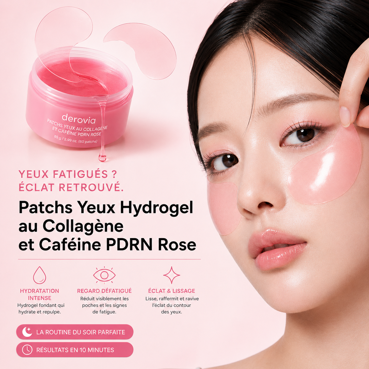 PDRN Pink Caffeine Collagen | Eye Patch for Night Care | Korean Skincare