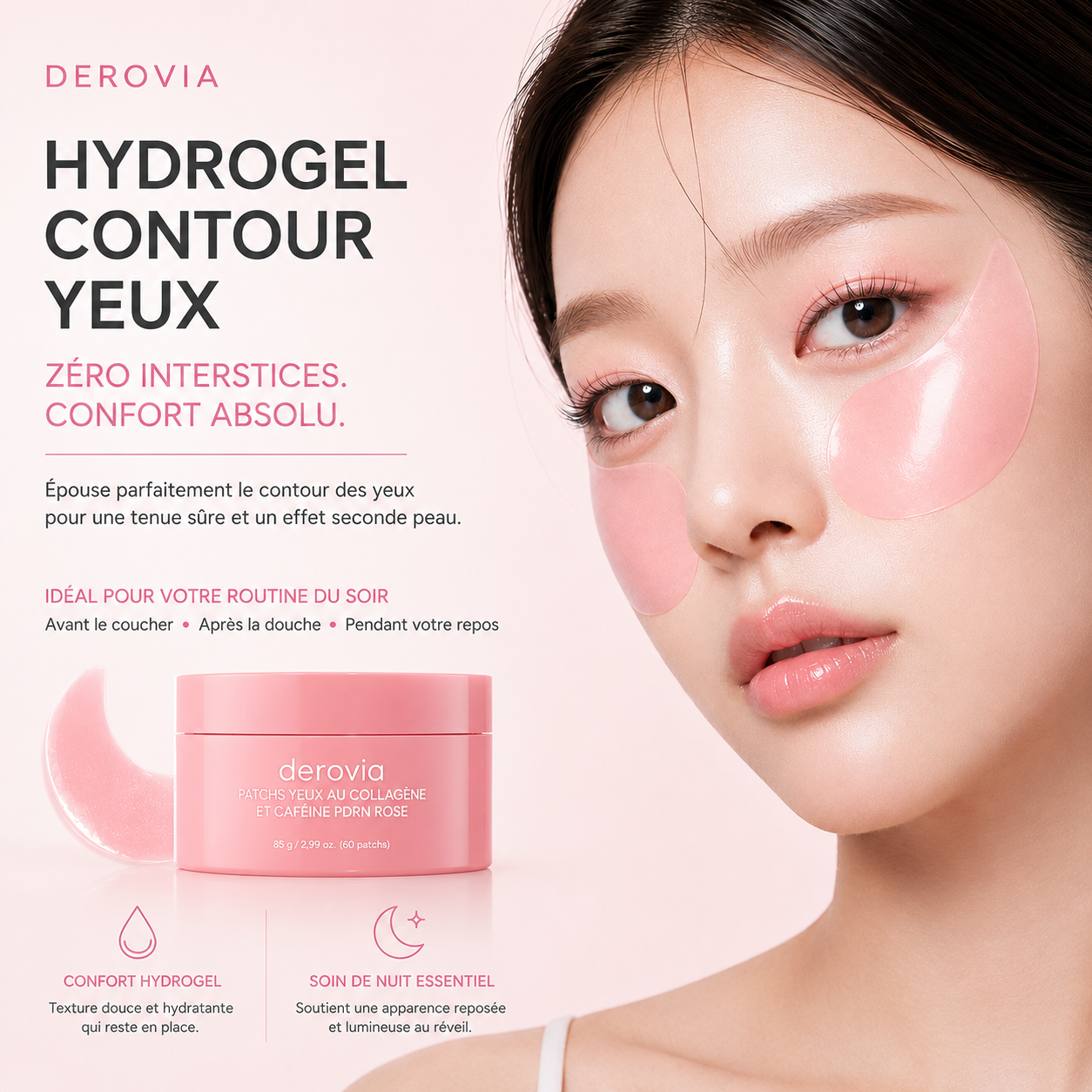 PDRN Pink Caffeine Collagen | Eye Patch for Night Care | Korean Skincare